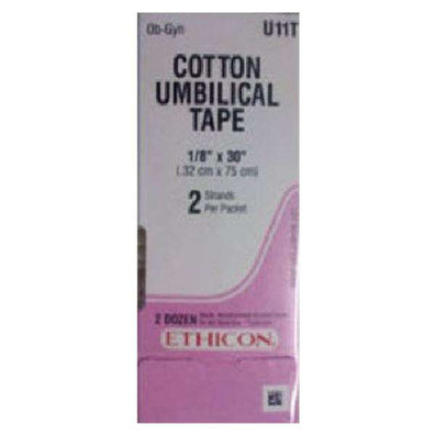 Tape Umbilical Cotton .125x24" White BX